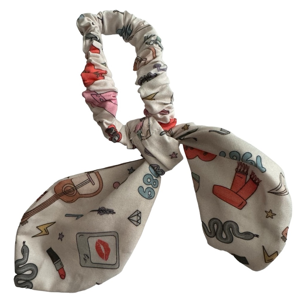 Swifties cotton scarf tie scrunchie hand made USA 1989 cotton rare print NWT